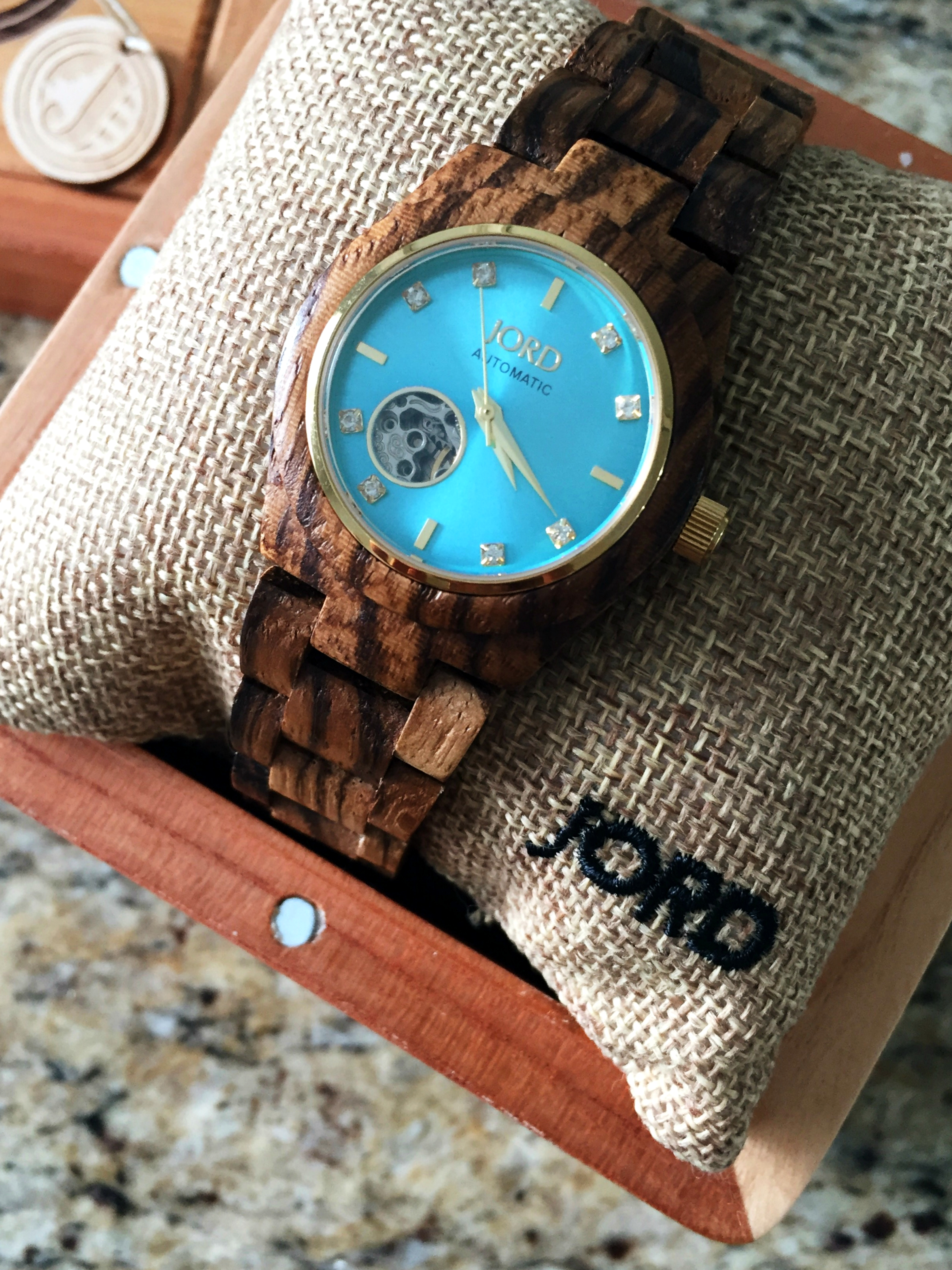 jord watches, jord cora watch, zebrawood watch, turquoise face watch, gorgeous watches, cute watches, summer watch styles
